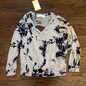 NWT Vintage Havana soft spun tie dye open back top Small $48